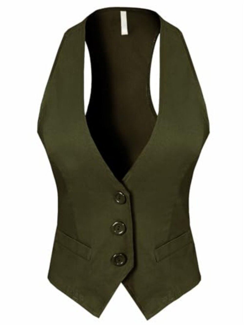 Women's Racerback Vest Tuxedo Suit Waistcoat Rayon Blend